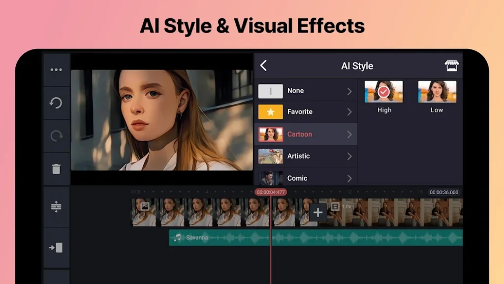 AI Style & Visual Effects in KineMaster